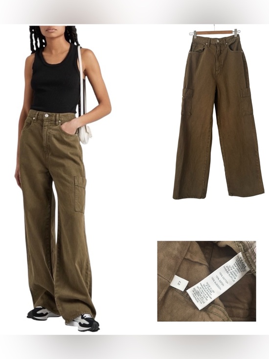 Frame Denim Denim - FRAME High Waist Baggy Pocket Wide Leg Jeans